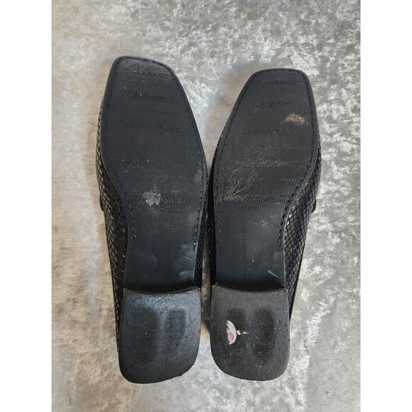 Stuart Weitzman Bedrock Black Serpentine Flats-Size 7N - Picture 8 of 10